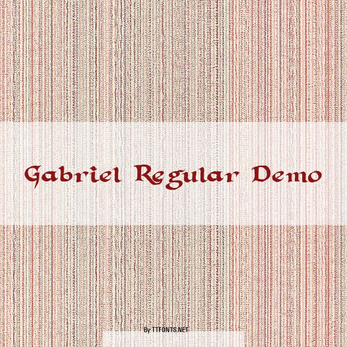 Gabriel Regular Demo example